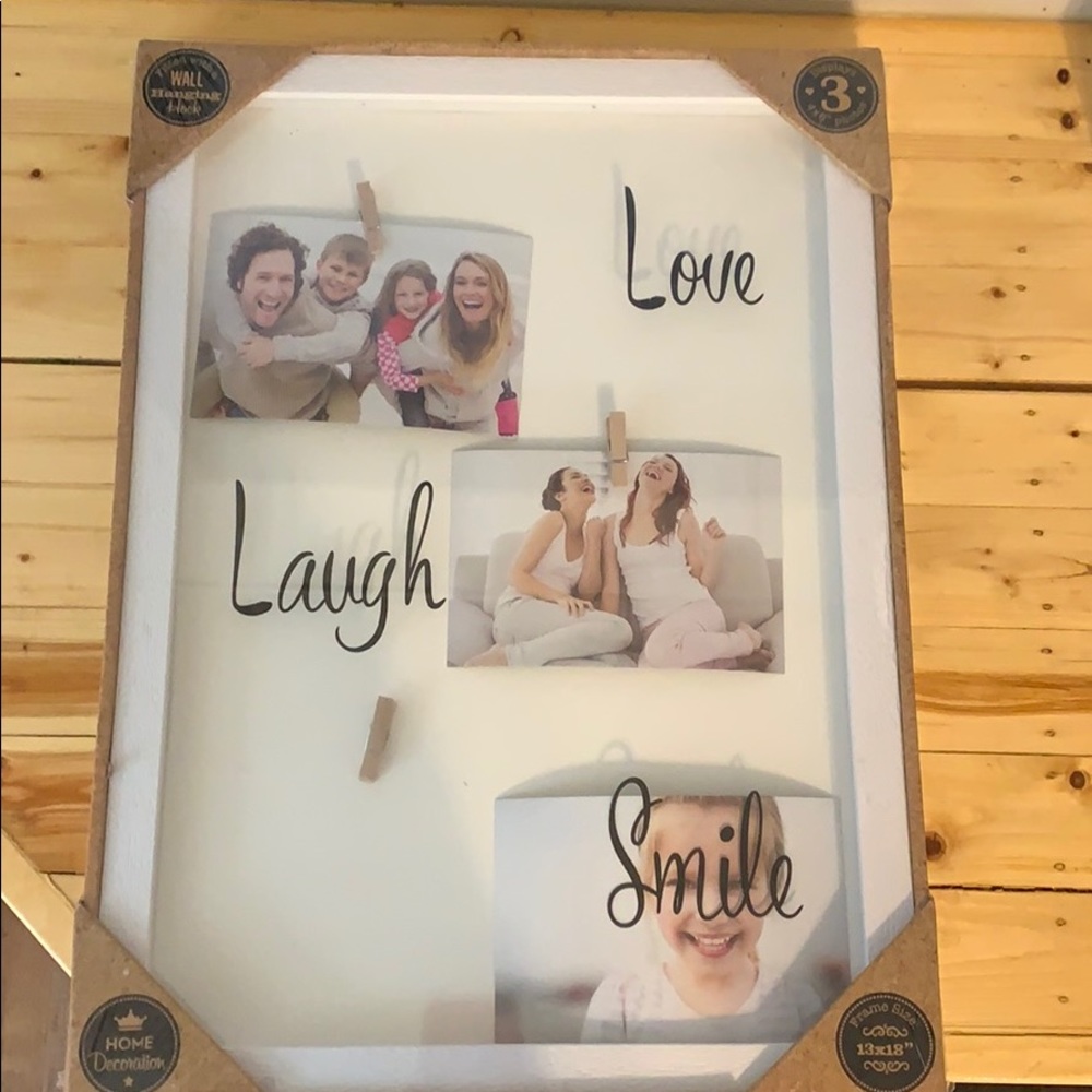 Picture frame 13x18 displays 3-4x6 photos